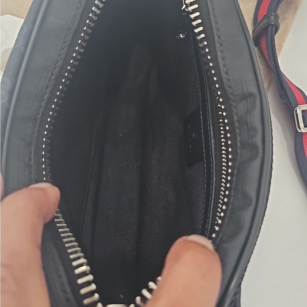 Gucci Black and Gray Monogram Belt Bag - Picture 4 of 5